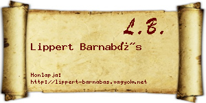 Lippert Barnabás névjegykártya
